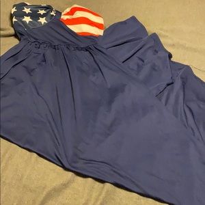 Red white and blue maxi dress